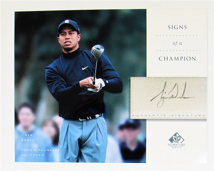 2004 SP Signature Golf Tiger Woods Sign Of A Champion Autograph