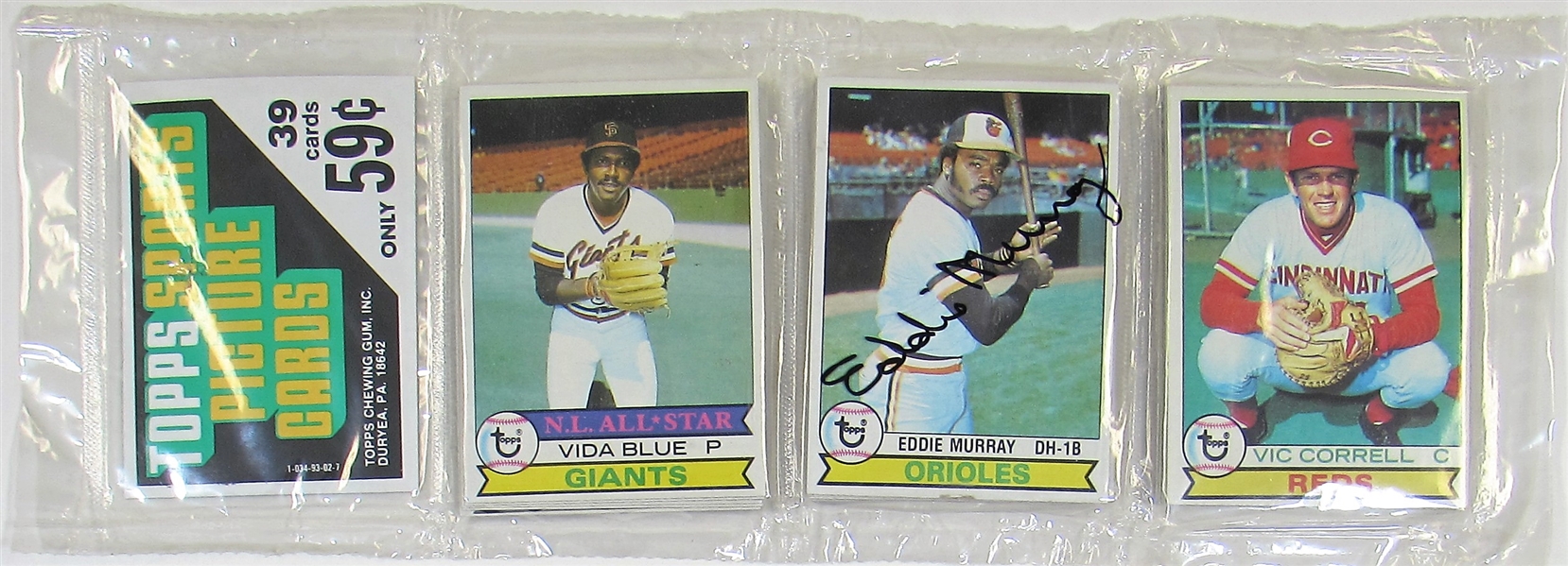 1979 Topps Rack Pack - Eddie Murray Autographed Outside