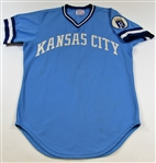 1977 Dave Nelson Kansas City Royals  GU Road Blue Jersey