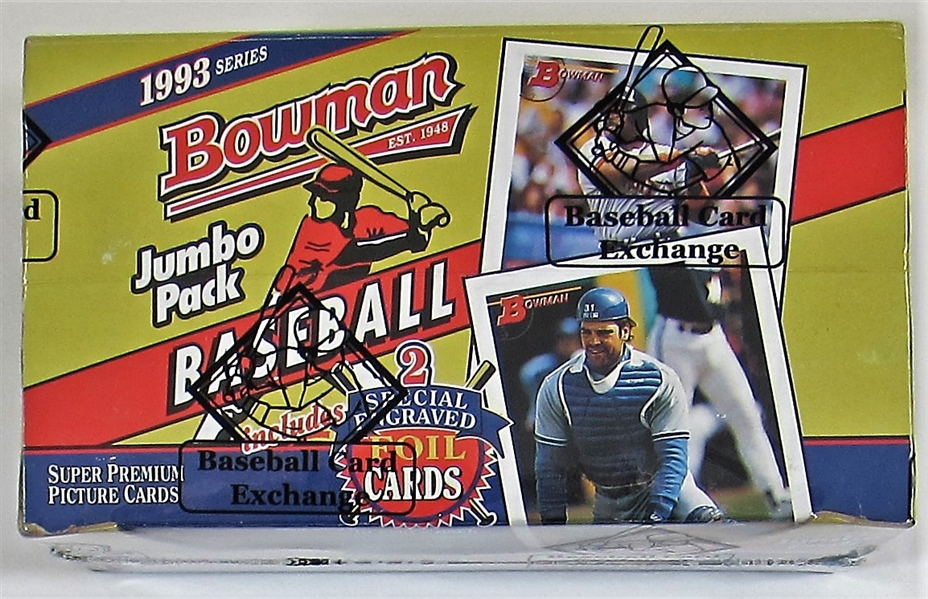 1993 Bowman Baseball Jumbo Pack Box  BBCE Sealed