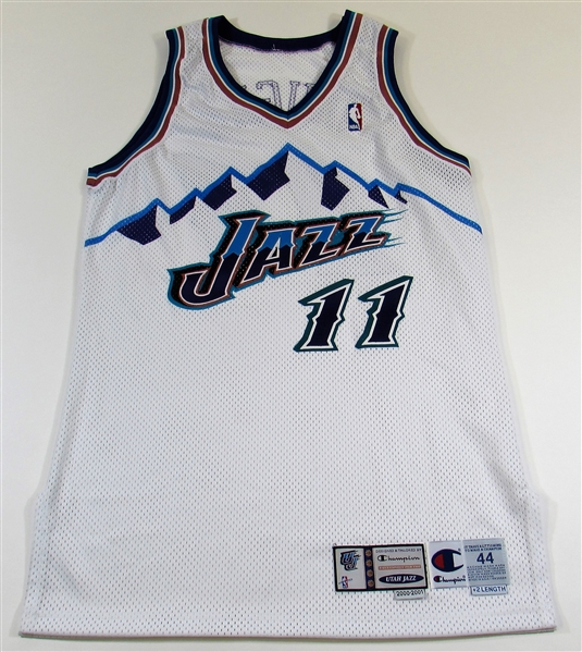 2000-01 Jacque Vaughn Game Used Utah Jazz Jersey
