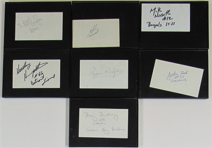 Lot of 7 Autograph Cuts - Cromwell-Norseth-Sydney-Zook-Rodgers-Douglas-Hempstead