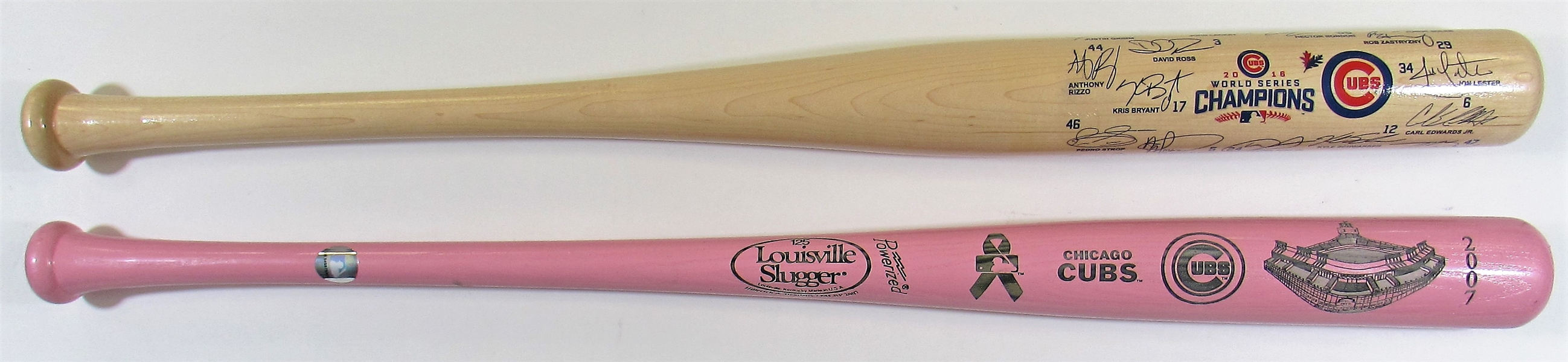 Chicago Cubs 2015 WS - 2007 Breast Cancer Bats