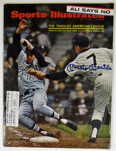 Mickey Mantle Signed SI May 8th 1967 - JSA