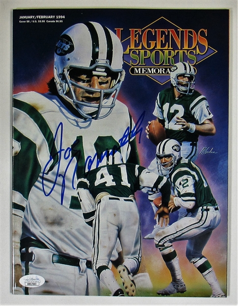 1994 Joe Namath Signed NY Jets Legends Sports Magazine - JSA