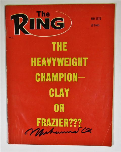 Muhammad Ali Signed Ring Magazine 5-1970 Clay or Frazier - JSA