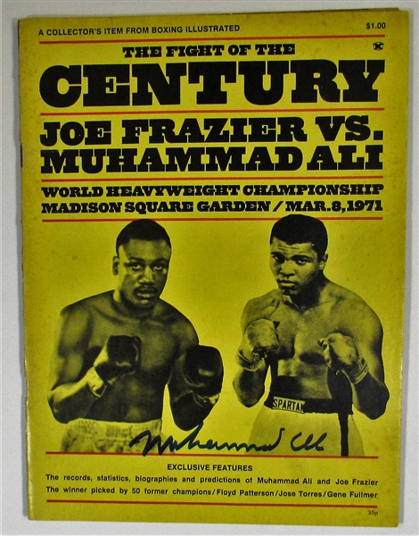 Muhammad Ali Signed Frazier vs Ali March 8, 1971 Boxing Illustrated - JSA