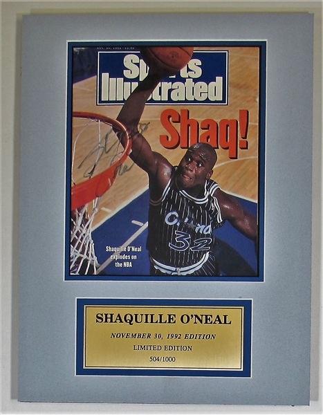 Shaquille ONeal Signed SI Limited Edition 504/1000 Matted