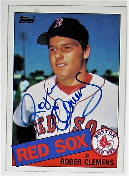 1985 Topps Roger Clemens Signed Rookie Card - JSA