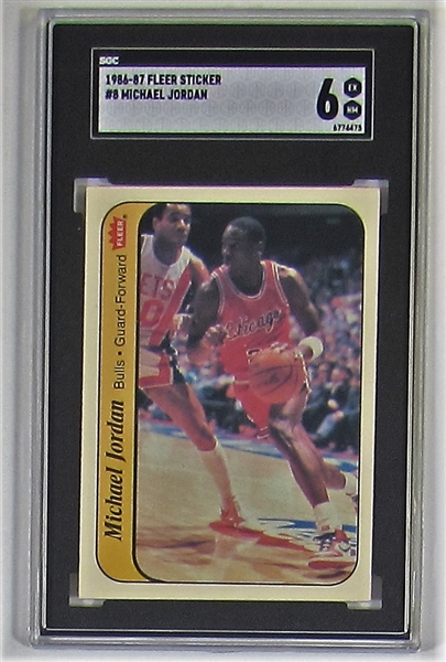 1986-87 Michael Jordan Fleer Sticker SGC 6