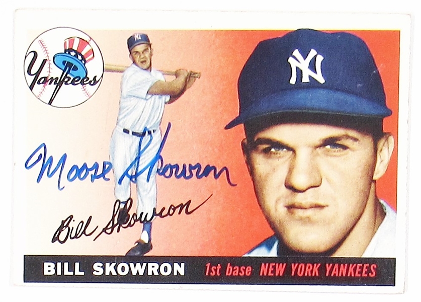 1955 Topps Moose Skowron Signed Card - JSA