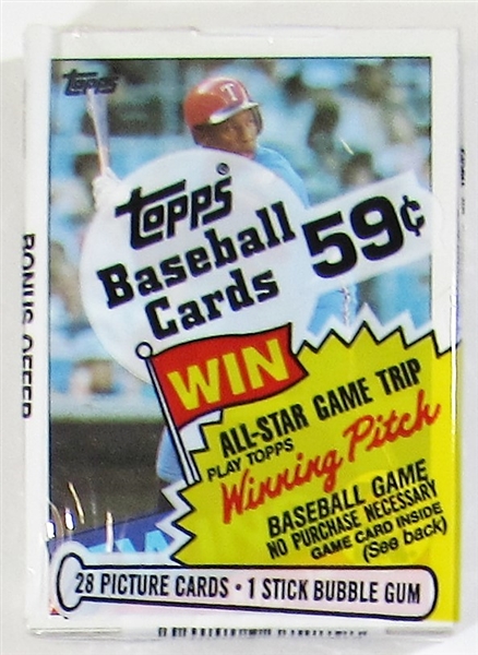 1985 Topps Baseball Cello Pack w/ Kirby Puckett (RC) Showing