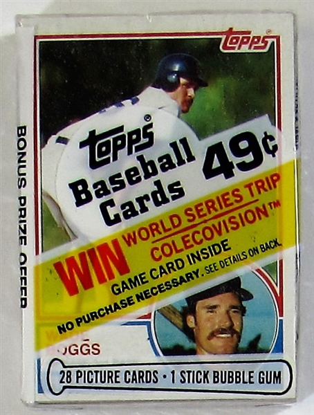 1983 Topps Baseball Cello Pack w/ Wade Boggs (RC) Showing