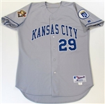 2001 Mike Sweeney Game Used Kansas City Royals 100 Season Patch Jersey