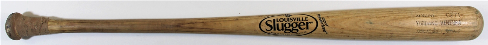 2014-15 Yordano Ventura Game Used Royals Bat