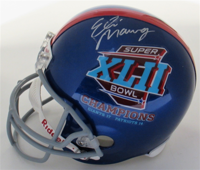 Eli Manning Signed XLII Super Bowl Helmet - Steiner