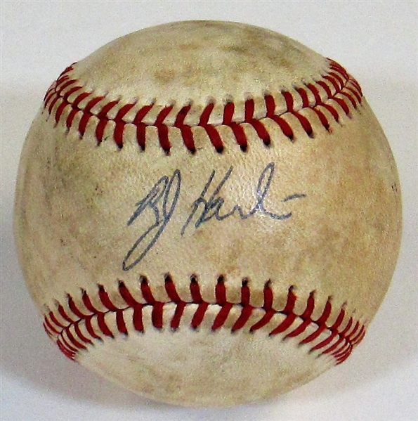 Bob Hamelin Game Used & Signed Baseball 
