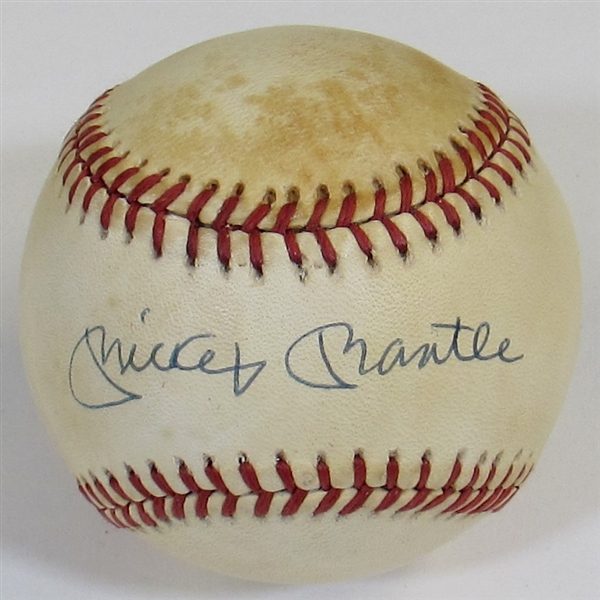 Mickey Mantle Autographed Baseball - JSA