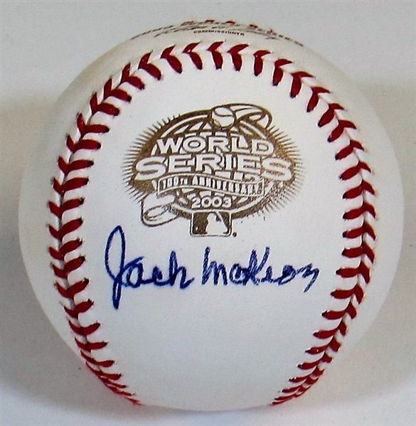 Jack "Trader Jack" McKeon Signed 2003 WS Baseball