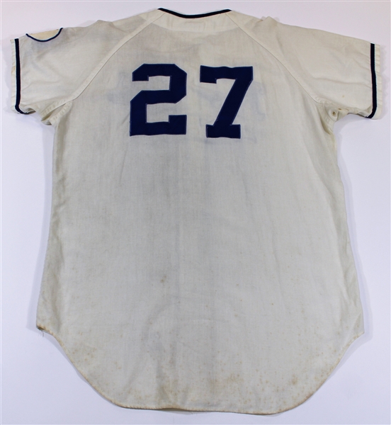 1971 Wally Bunker Game Used Kansas City Royals Home Jersey