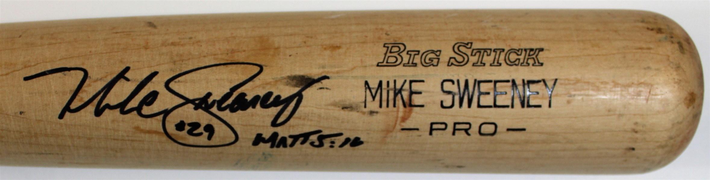 2004 Mike Sweeney Game Used & Signed Royals Bat