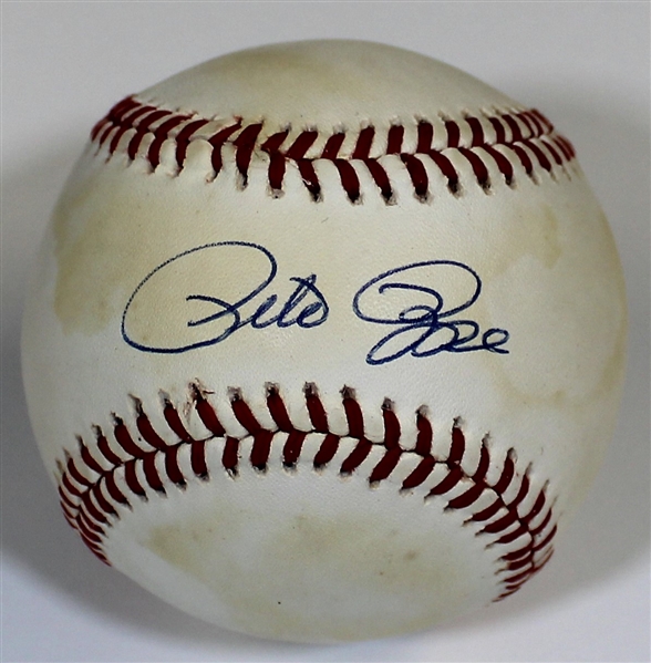 Pete Rose Single Signed Baseball - JSA