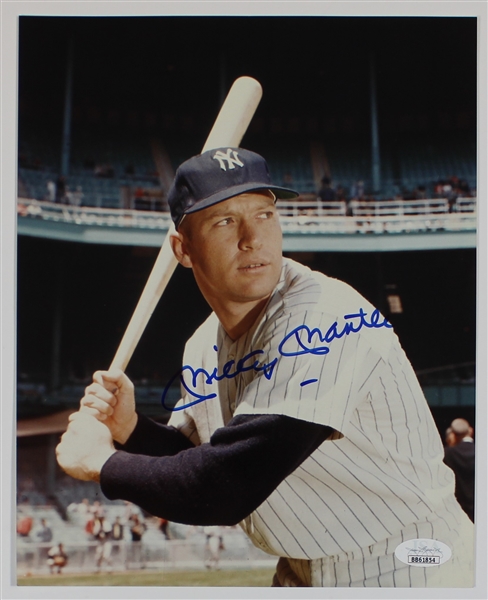 Mickey Mantle Signed Color 8 x 10 Photo - JSA