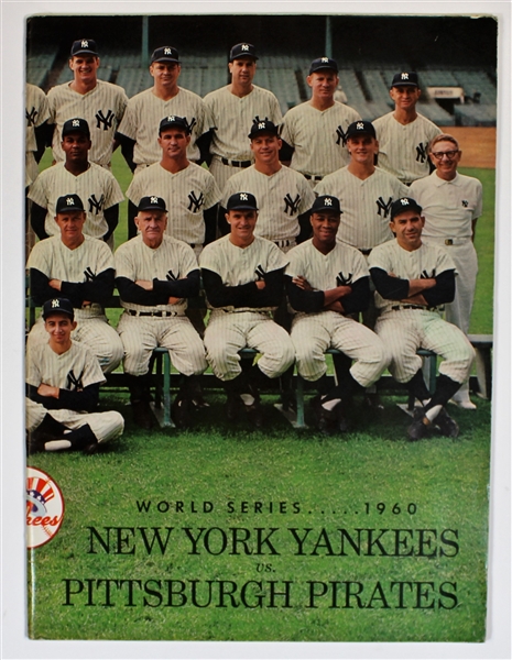 NY Yankees 1960 WS Program Excellent Condition Mantle-Maris-Yogi on front