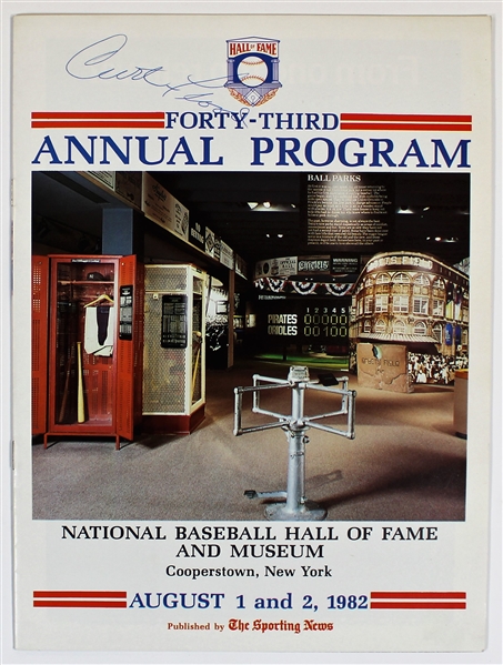Curt Flood Signed Baseball HOF Magazine 1982