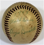 1955 Game Used World Series Baseball Signed Augie Donatelli 