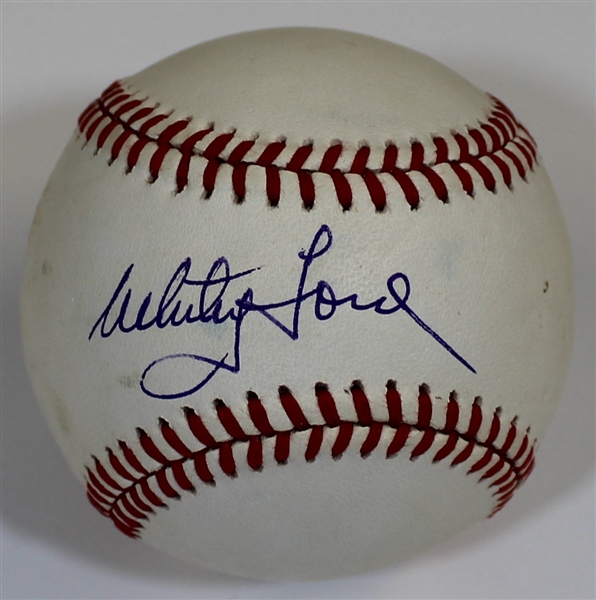 Whitey Ford Signed Baseball - JSA