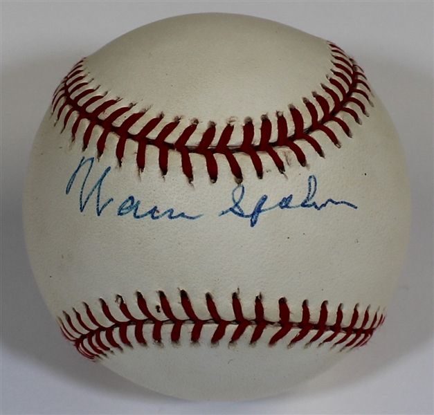 Warren Spahn Signed Baseball - PSA