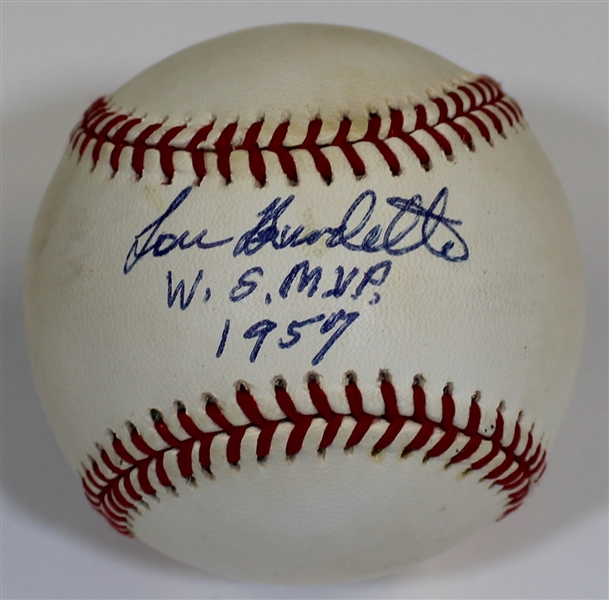 Lou Burdette Signed Baseball - JSA