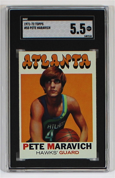 Pete Maravich 1971-1972 Topps Card # 55 SGC 505