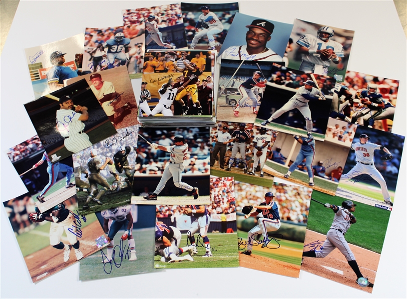 300 Assorted Sports Signed 8x10 Photos - HOF to Minor League
