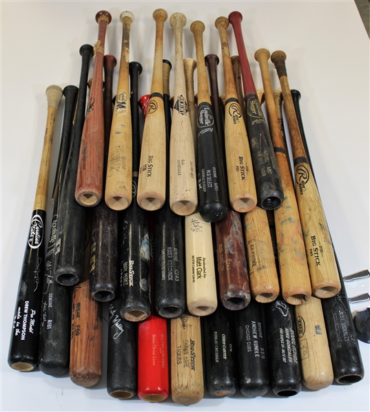Game Used Bat Collection of 45 