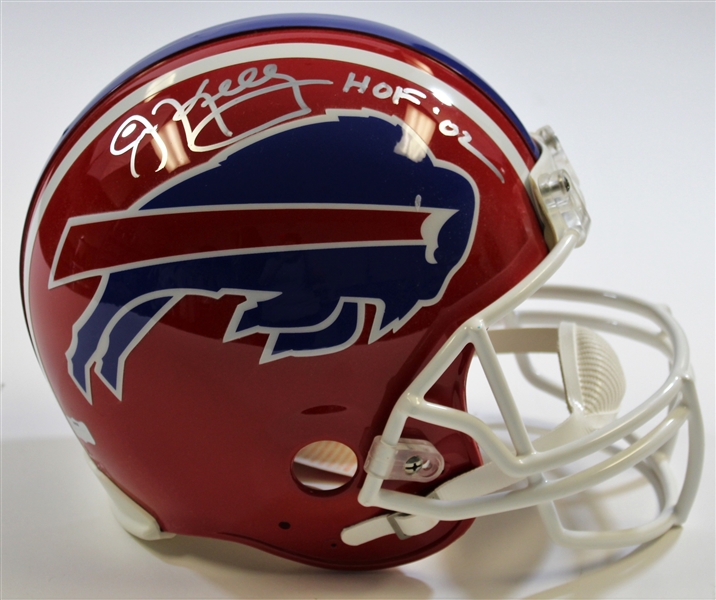 Jim Kelly Signed Pro Model Football Helmet - In Person Auto