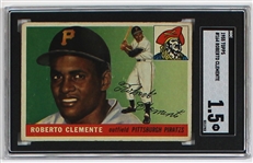 1955 Topps #164 Roberto Clemente Rookie Card SGC 1.5