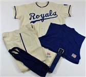 Mike Hedlund 1969 Game Used Jersey & Pants-Belt-Stirrups-Undershirt -Royals
