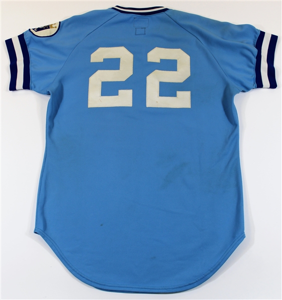 Dennis Leonard 1977 Game Used Road Blue KC Royals Jersey