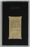 1911 T205 Charles Bender Card SGC 3.5 VG