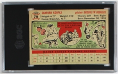 1956 Topps Sandy Koufax White Back Card SGC 4.5 EX