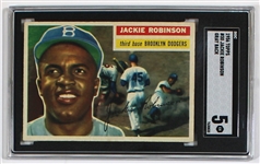 1956 Topps Jackie Robinson Gray Back SGC 5 EX