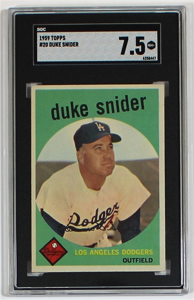 1959 Topps Duke Snider Card SGC 7.5