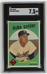 1959 Topps Duke Snider Card SGC 7.5