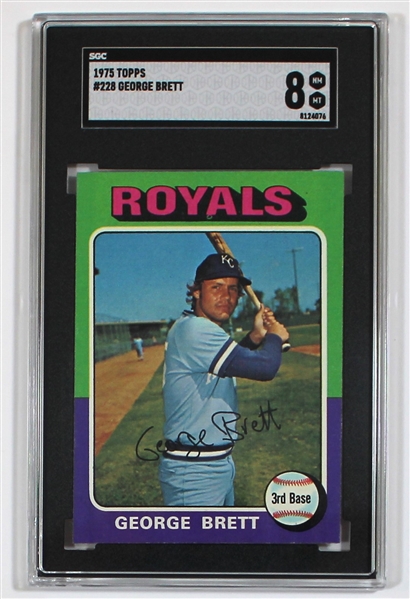 1975 Topps George Brett Rookie Card SGC 8 NM
