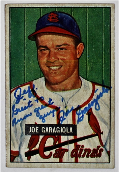 1951 Bowman Joe Garagiola Signed Rookie Card 