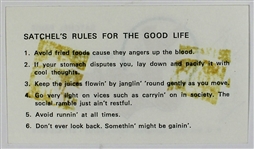 Satchel Paige Signed Redbirds Business Card - JSA XX26740