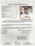 1972 Topps Willie Mays Signed Giants Card - JSA