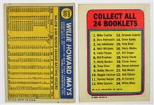 1970 Topps Willie Mays Lot x 2 Signed Card & Booklet - JSA